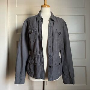 New York & Company Gray Button Up Jacket